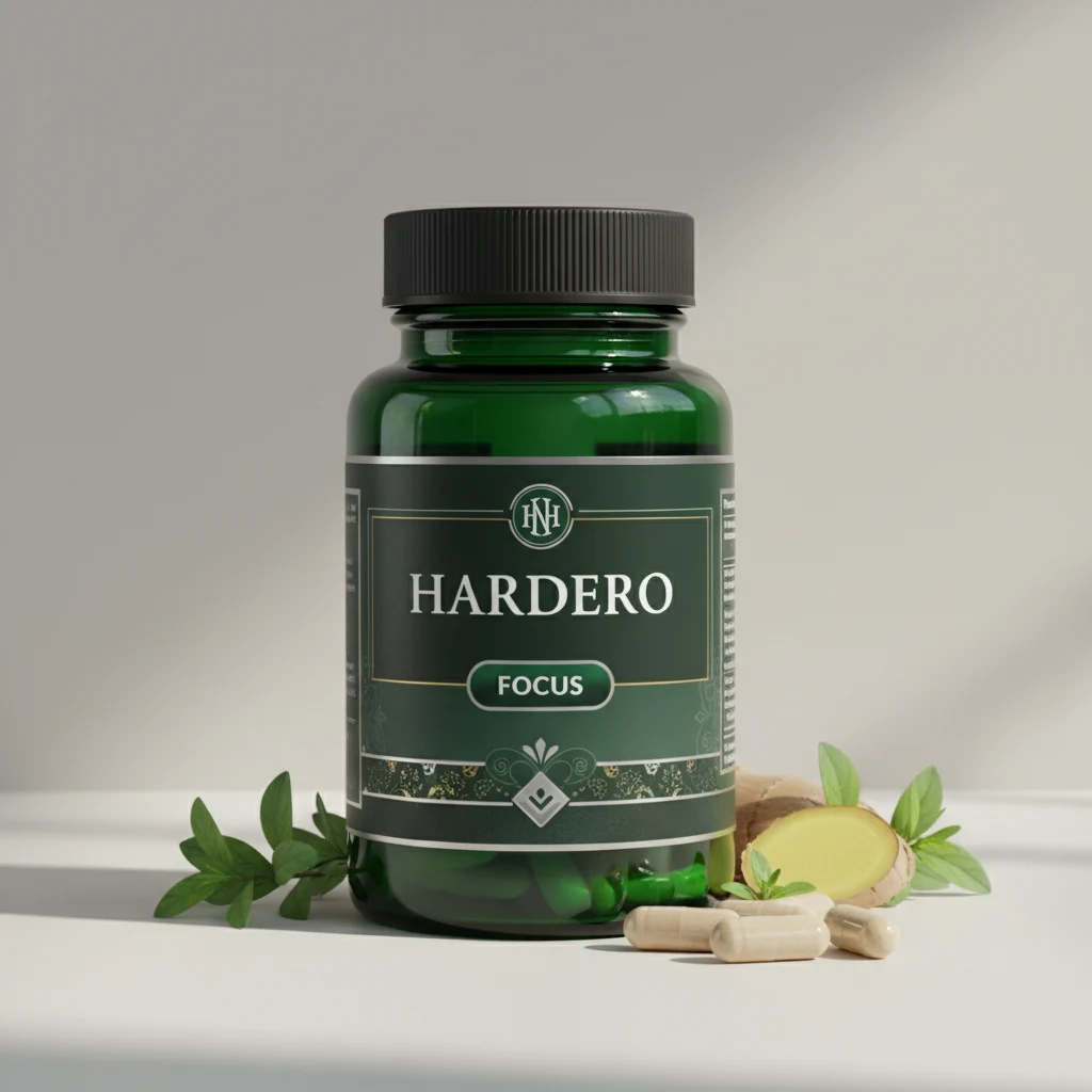 Hardero 600mg 60 Capsules male wellness capsules plant-based supplement bottle